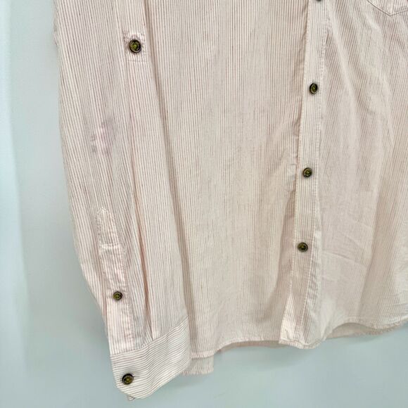 TED BAKER White Orange Striped Long Sleeve Button Down Shirt Size 4 Large L - Picture 4 of 7